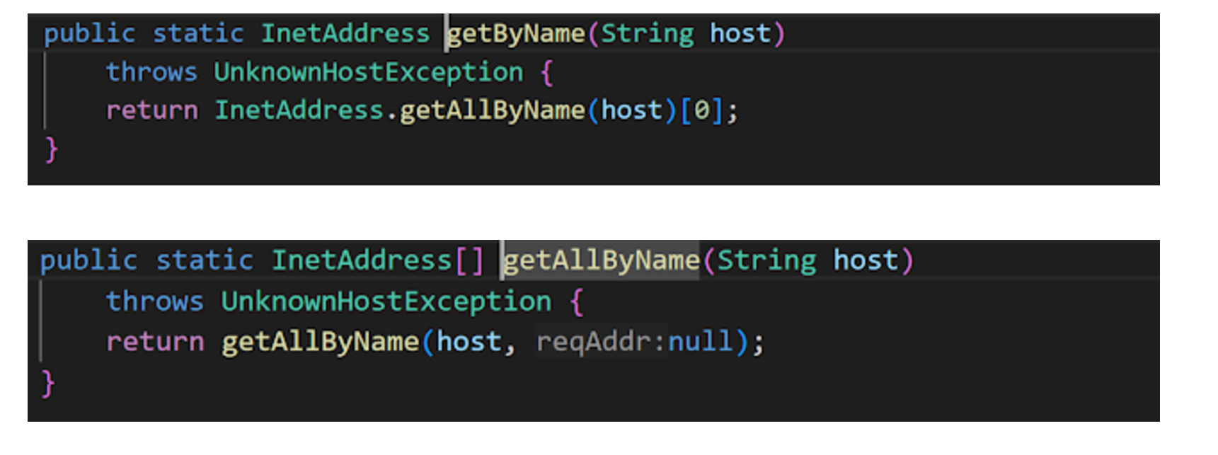 InetAddressGetByName